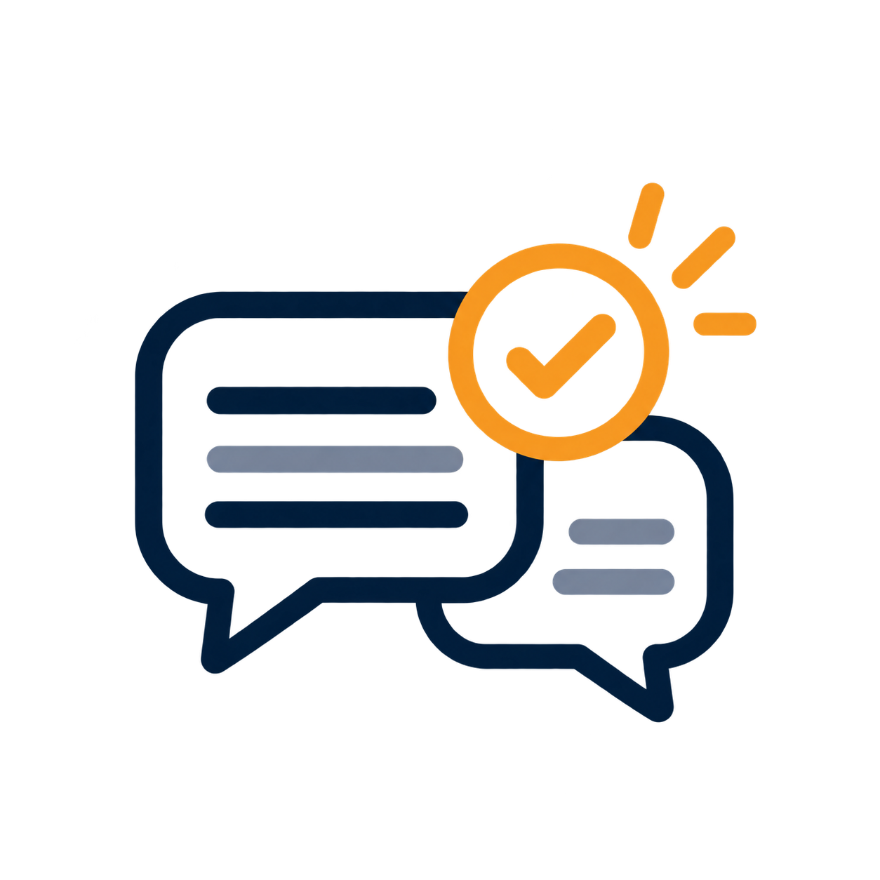 Clear communication message icon